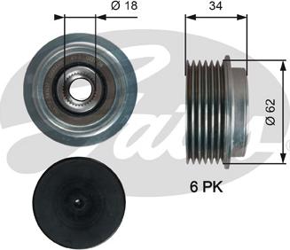 Gates OAP7203 - Ремъчна шайба, генератор vvparts.bg