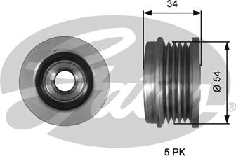 Gates OAP7220 - Ремъчна шайба, генератор vvparts.bg