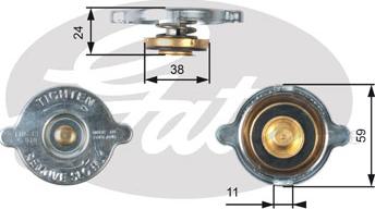 Gates RC119 - Капачка, радиатор vvparts.bg