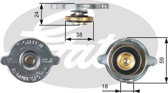 Gates RC115 - Капачка, радиатор vvparts.bg