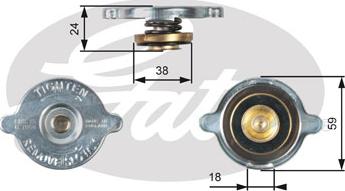 Gates RC113 - Капачка, радиатор vvparts.bg