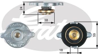 Gates RC112 - Капачка, радиатор vvparts.bg