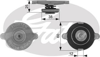 Gates RC132 - Капачка, радиатор vvparts.bg