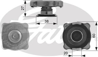 Gates RC129 - Капачка, радиатор vvparts.bg