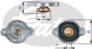 Gates RC124 - Капачка, радиатор vvparts.bg