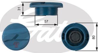 Gates RC234 - Капачка, резервоар за охладителна течност vvparts.bg