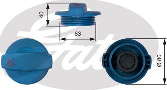 Gates RC237 - Капачка, резервоар за охладителна течност vvparts.bg