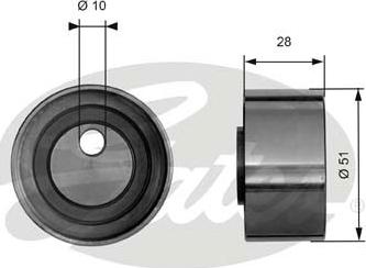 Gates T41065 - Обтяжна ролка, ангренаж vvparts.bg