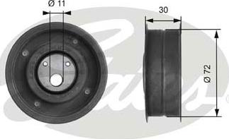 Gates T41107 - Обтяжна ролка, ангренаж vvparts.bg