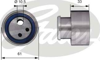 Gates T41119 - Обтяжна ролка, ангренаж vvparts.bg