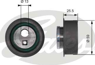 Gates T41136 - Обтяжна ролка, ангренаж vvparts.bg