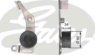 Gates T41137 - Обтяжна ролка, ангренаж vvparts.bg