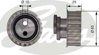 Gates T41172 - Обтяжна ролка, ангренаж vvparts.bg