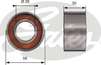 Gates T41295 - Обтяжна ролка, ангренаж vvparts.bg