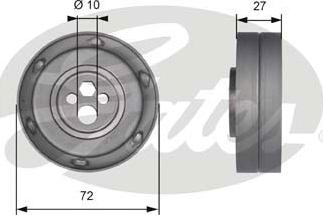 Gates T41216 - Обтяжна ролка, ангренаж vvparts.bg