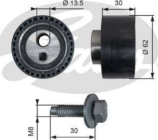 Gates T41282 - Обтяжна ролка, ангренаж vvparts.bg