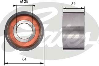 Gates T41234 - Обтяжна ролка, ангренаж vvparts.bg