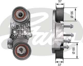 Gates T41221 - Обтяжна ролка, ангренаж vvparts.bg