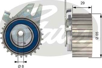 Gates T43043 - Обтяжна ролка, ангренаж vvparts.bg