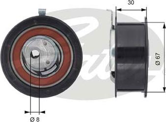 Gates T43069 - Обтяжна ролка, ангренаж vvparts.bg