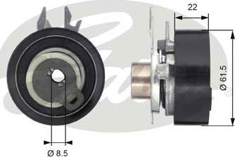 Gates T43061 - Обтяжна ролка, ангренаж vvparts.bg