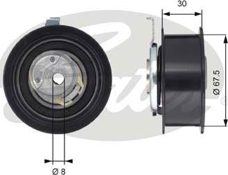 Gates T43062 - Обтяжна ролка, ангренаж vvparts.bg