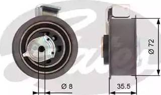 Gates T43021 - Обтяжна ролка, ангренаж vvparts.bg