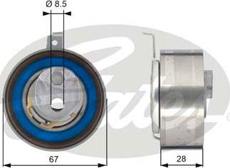 Gates T43152 - Обтяжна ролка, ангренаж vvparts.bg