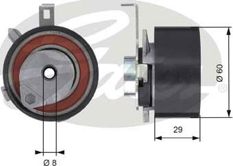 Gates T43115 - Обтяжна ролка, ангренаж vvparts.bg