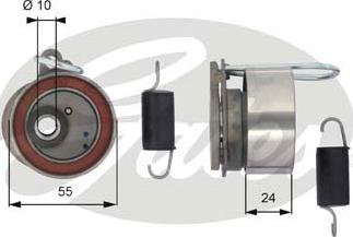 Gates T43175 - Обтяжна ролка, ангренаж vvparts.bg