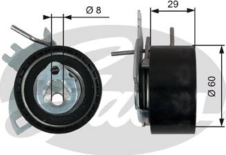 Gates T43246 - Обтяжна ролка, ангренаж vvparts.bg