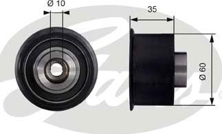 Gates T42009 - Паразитна / водеща ролка, зъбен ремък vvparts.bg