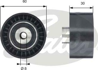 Gates T42188 - Паразитна / водеща ролка, зъбен ремък vvparts.bg