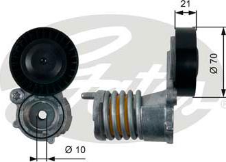 Gates T39157 - Ремъчен обтегач, пистов ремък vvparts.bg