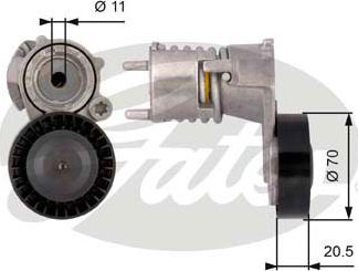 Gates T39117 - Ремъчен обтегач, пистов ремък vvparts.bg