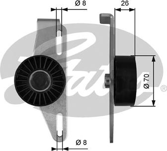 Gates T39393 - Ремъчен обтегач, пистов ремък vvparts.bg