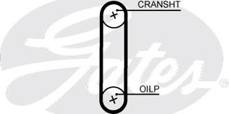 Gates T351HOB - Ангренажен ремък vvparts.bg