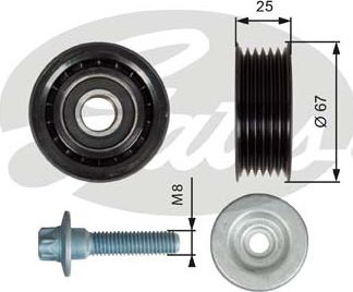 Gates T36619 - Паразитна / водеща ролка, пистов ремък vvparts.bg