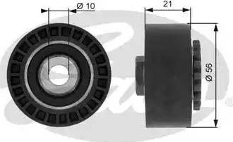 Gates T36052 - Паразитна / водеща ролка, пистов ремък vvparts.bg