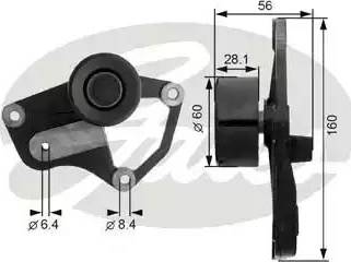 Gates T36021 - Паразитна / водеща ролка, пистов ремък vvparts.bg