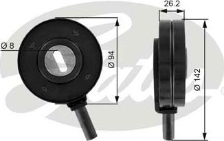 Gates T36022 - Паразитна / водеща ролка, пистов ремък vvparts.bg