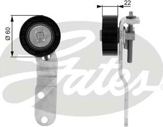 Gates T36074 - Паразитна / водеща ролка, пистов ремък vvparts.bg