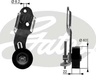 Gates T36108 - Паразитна / водеща ролка, пистов ремък vvparts.bg