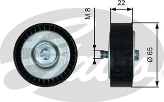 Gates T36734 - Паразитна / водеща ролка, пистов ремък vvparts.bg