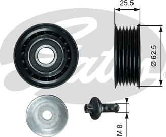 Gates T36736 - Паразитна / водеща ролка, пистов ремък vvparts.bg