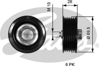 Gates T36774 - Паразитна / водеща ролка, пистов ремък vvparts.bg