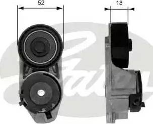 Gates T38445 - Ремъчен обтегач, пистов ремък vvparts.bg