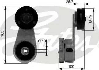 Gates T38434 - Ремъчен обтегач, пистов ремък vvparts.bg