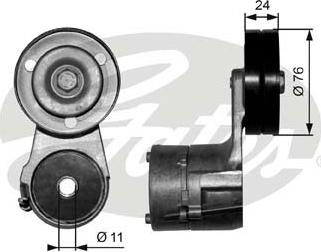 Gates T38562 - Ремъчен обтегач, пистов ремък vvparts.bg