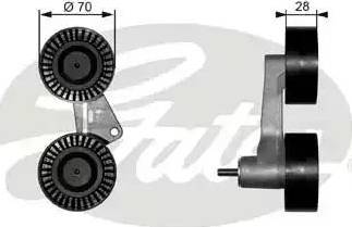 Gates T38063 - Ремъчен обтегач, пистов ремък vvparts.bg